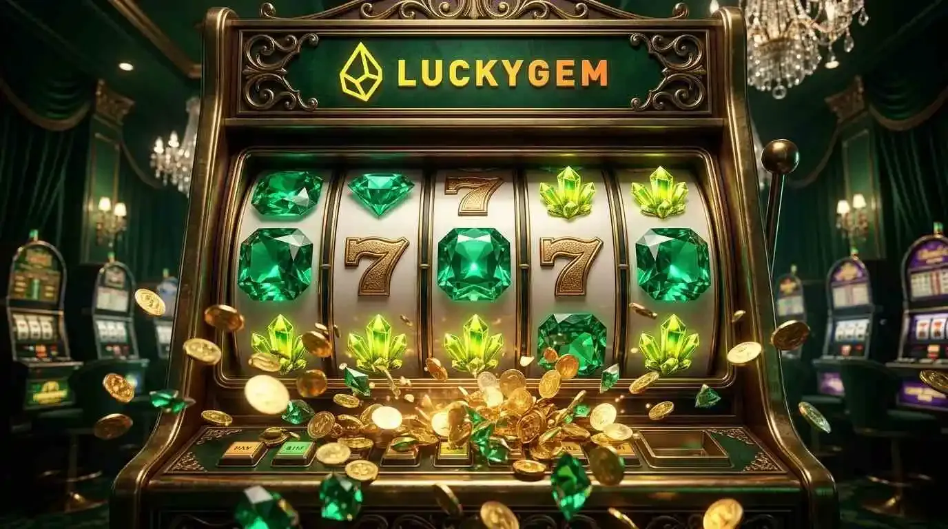 Slot machine overflowing with em